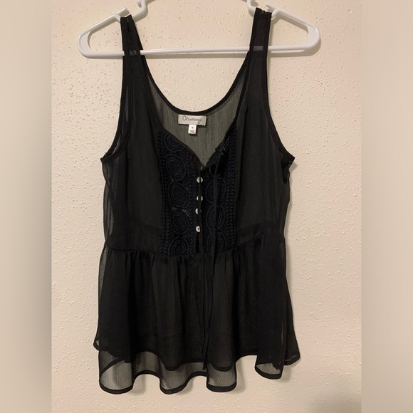 Olsenboye Sheer Sleeveless Top - Picture 1 of 3